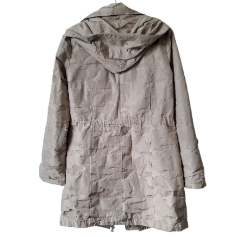 Blanc Noir Camo Anorak Jacket Hooded Pumice Stone Taupe Tan Size XS Reg. $229 - Picture 6 of 15